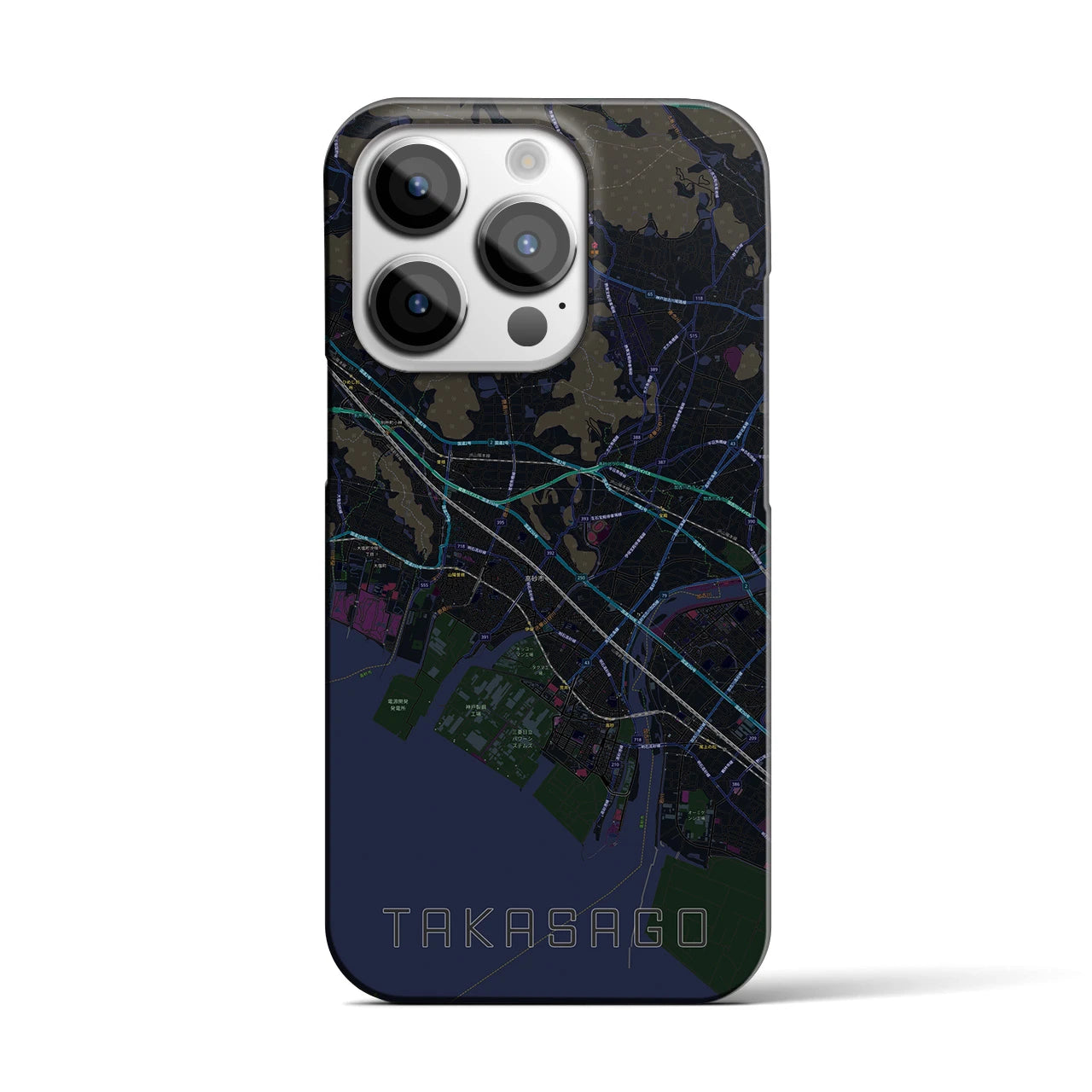 【高砂(兵庫県)】地図柄iPhoneケース(バックカバータイプ)