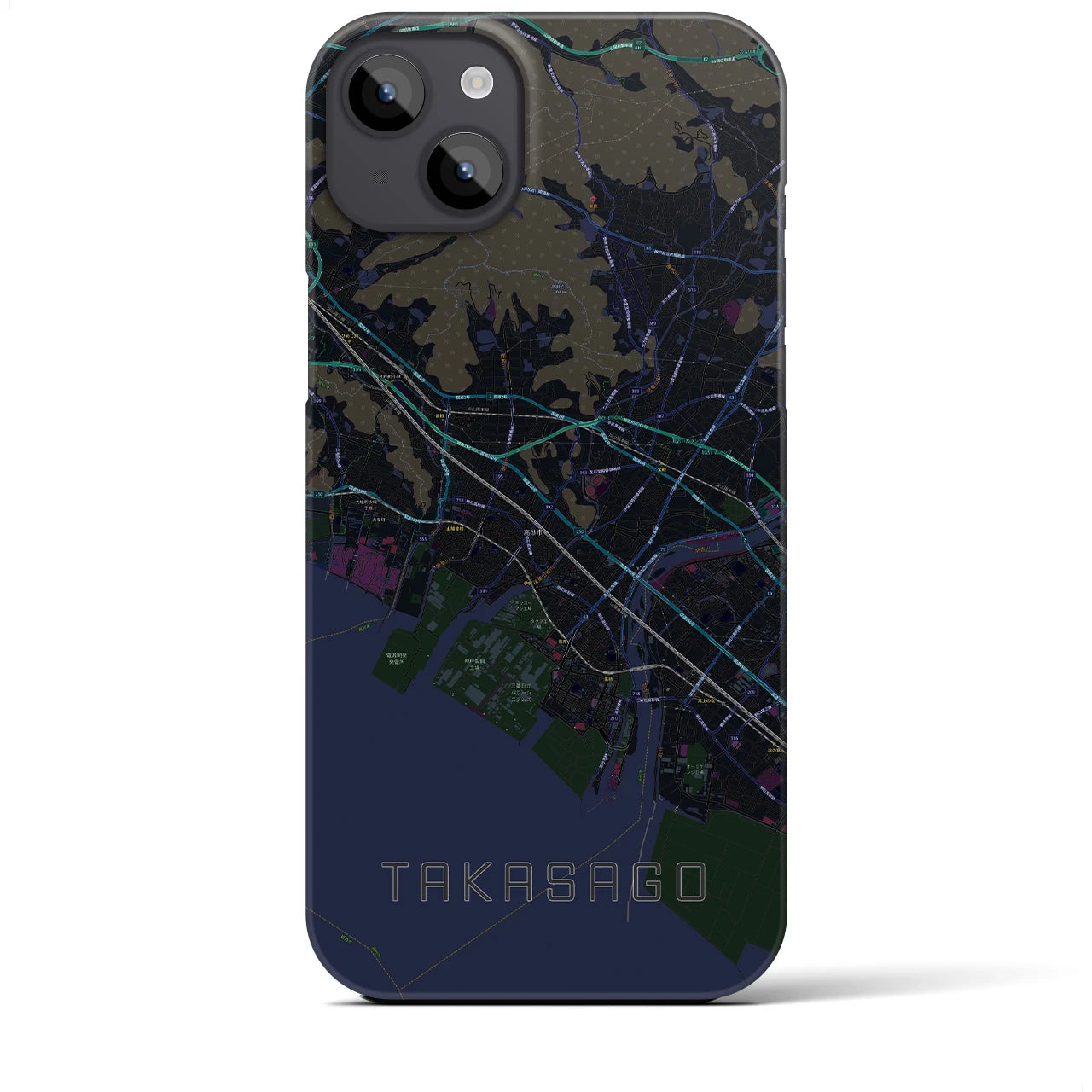 【高砂(兵庫県)】地図柄iPhoneケース(バックカバータイプ)