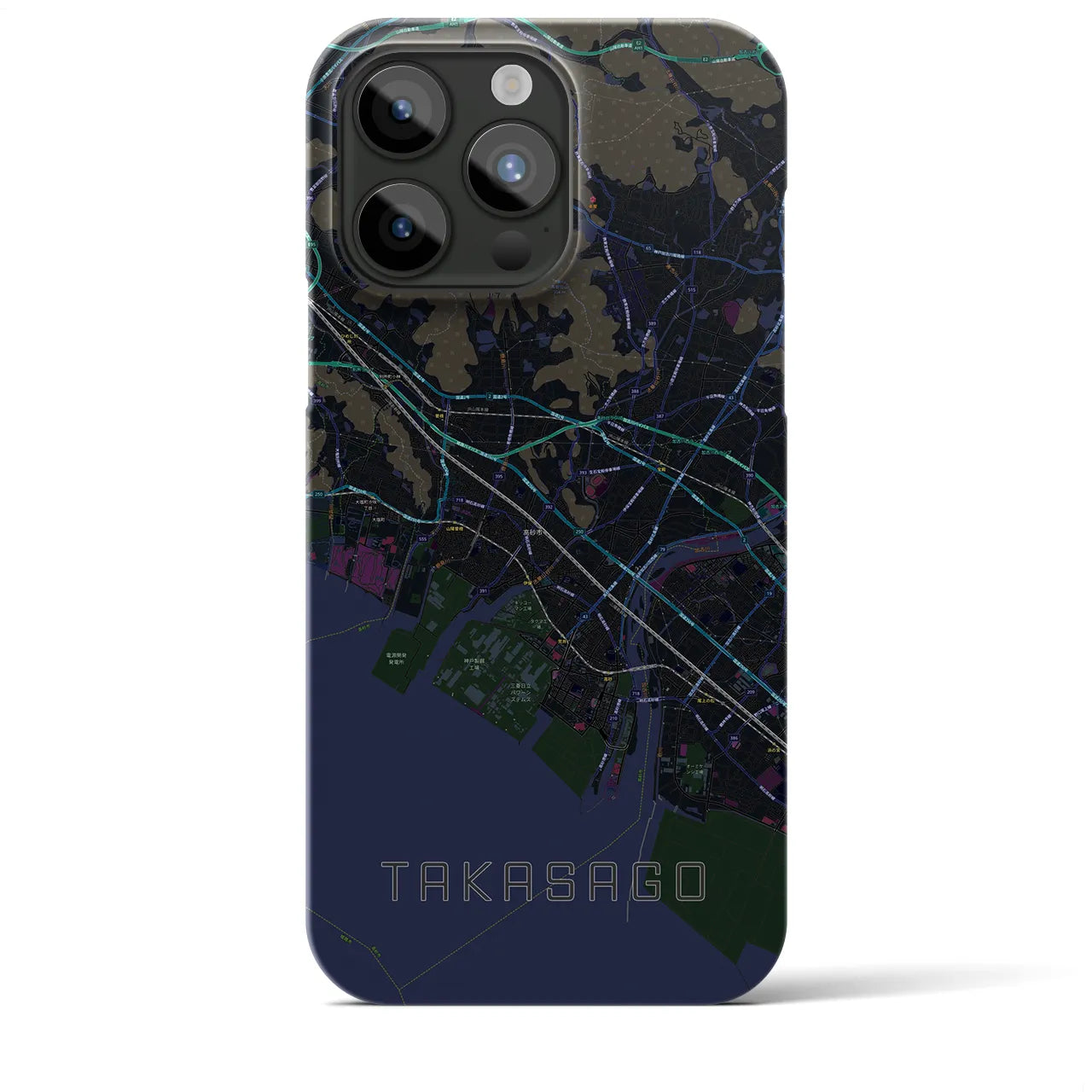 【高砂(兵庫県)】地図柄iPhoneケース(バックカバータイプ)