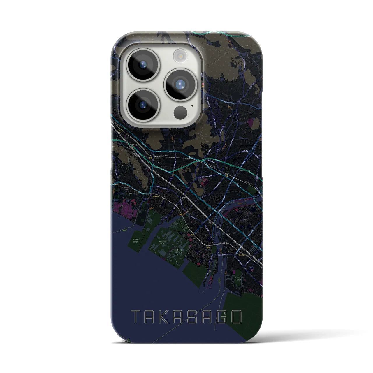 【高砂(兵庫県)】地図柄iPhoneケース(バックカバータイプ)
