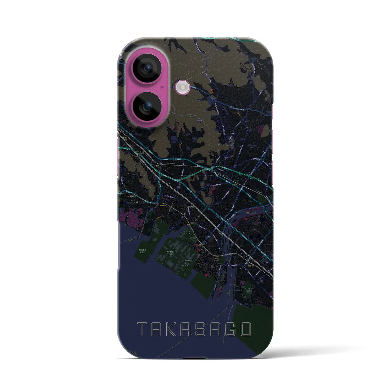 【高砂(兵庫県)】地図柄iPhoneケース(バックカバータイプ)