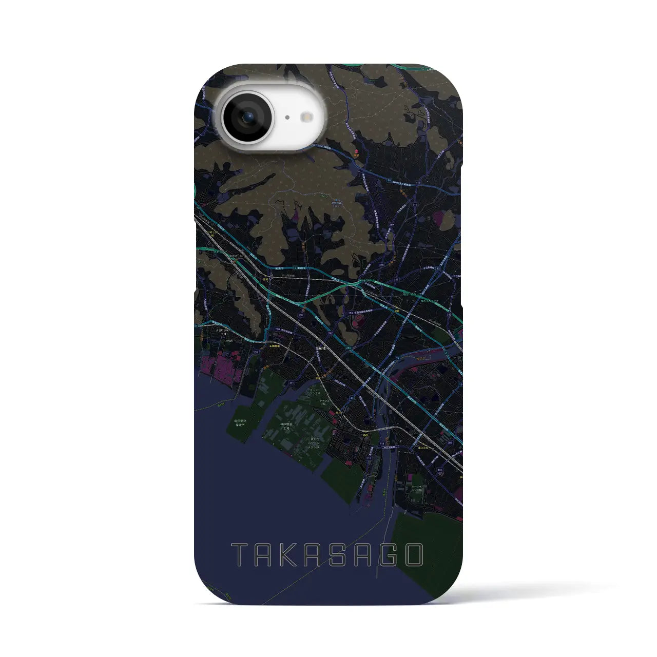 【高砂(兵庫県)】地図柄iPhoneケース(バックカバータイプ)