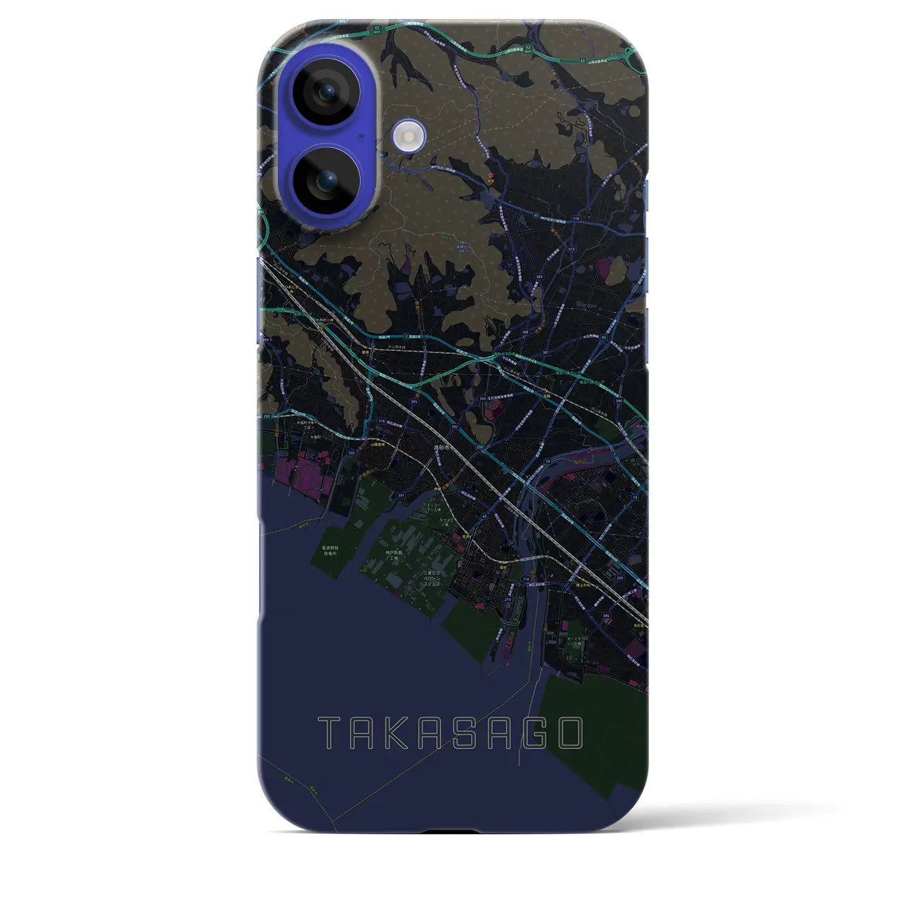 【高砂(兵庫県)】地図柄iPhoneケース(バックカバータイプ)