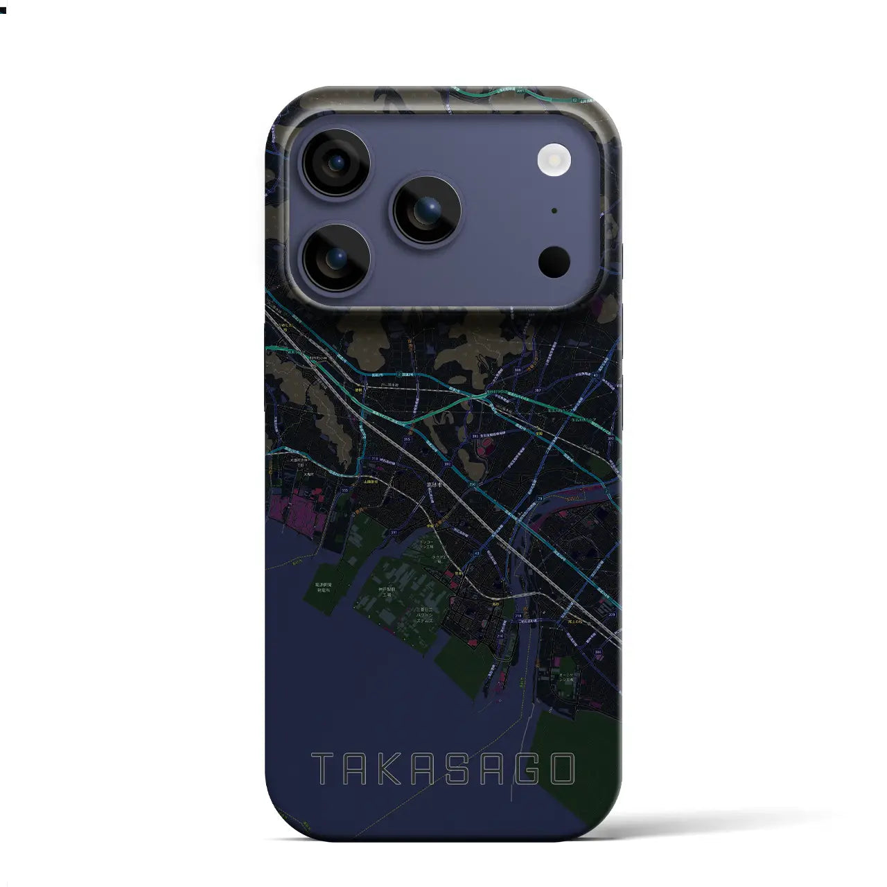 【高砂(兵庫県)】地図柄iPhoneケース(バックカバータイプ)