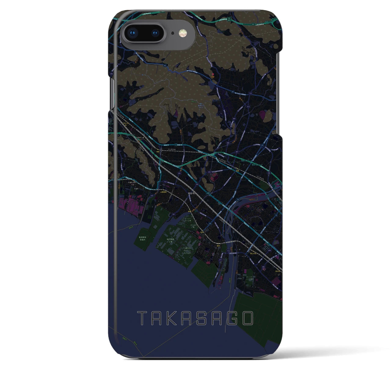 【高砂(兵庫県)】地図柄iPhoneケース(バックカバータイプ)