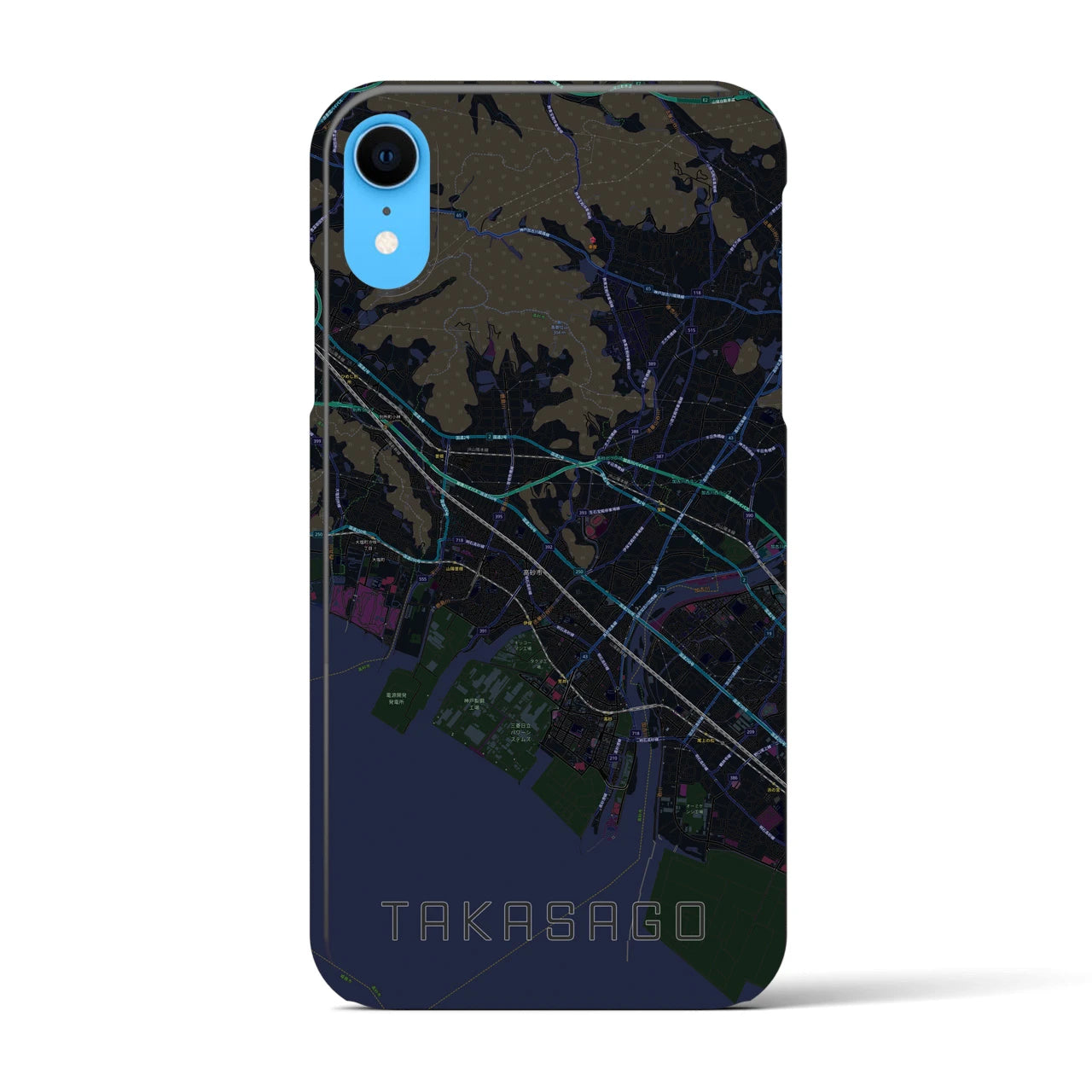 【高砂(兵庫県)】地図柄iPhoneケース(バックカバータイプ)