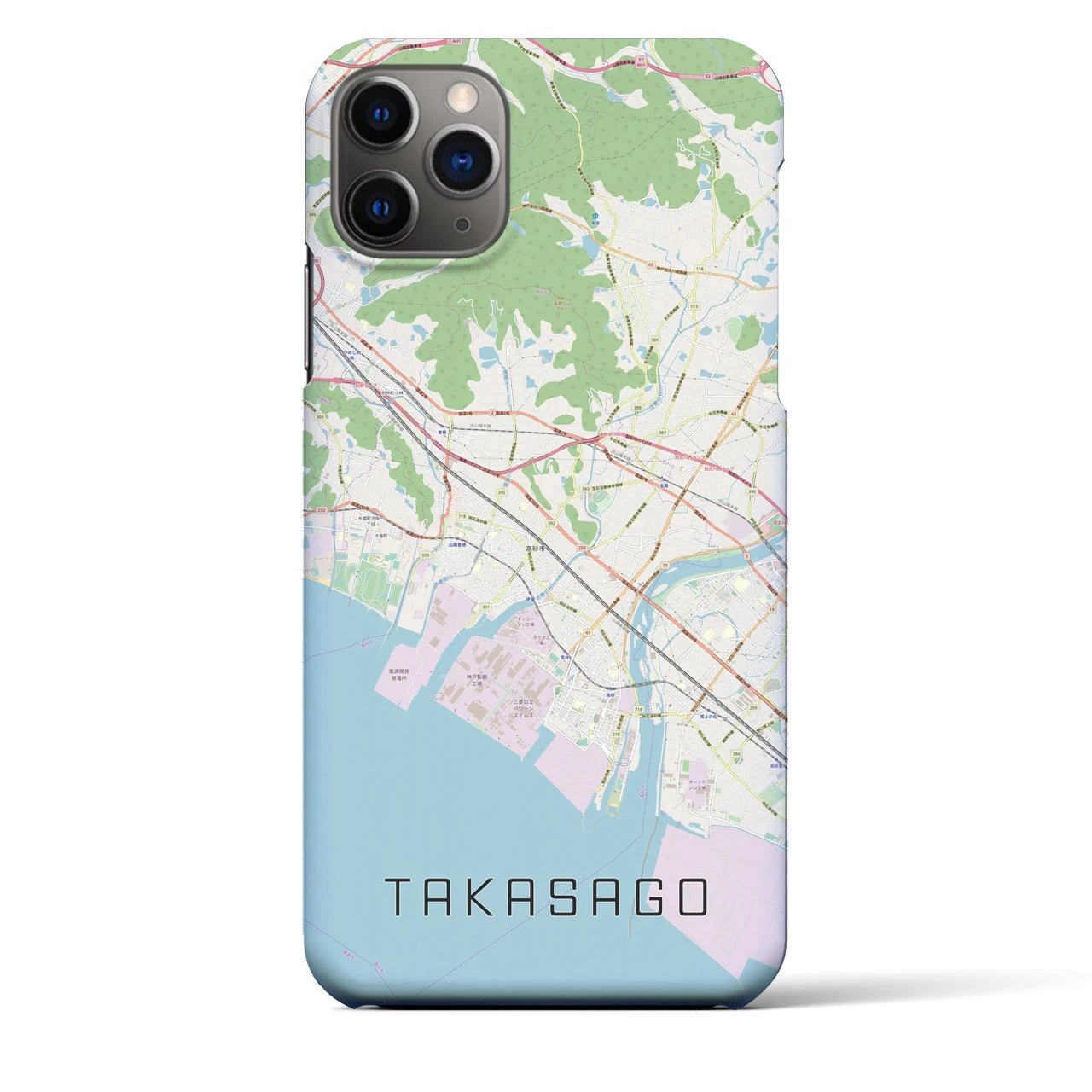 【高砂(兵庫県)】地図柄iPhoneケース(バックカバータイプ)