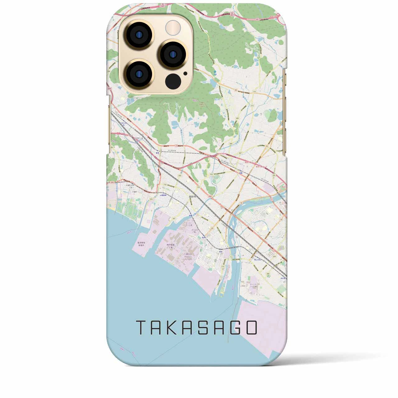 【高砂(兵庫県)】地図柄iPhoneケース(バックカバータイプ)