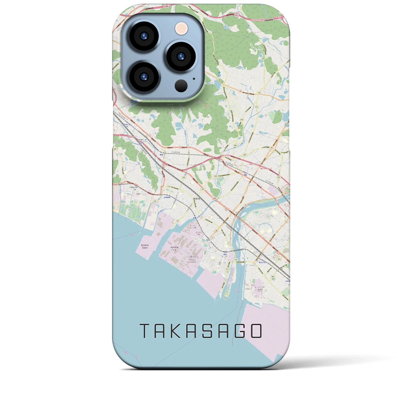 【高砂(兵庫県)】地図柄iPhoneケース(バックカバータイプ)