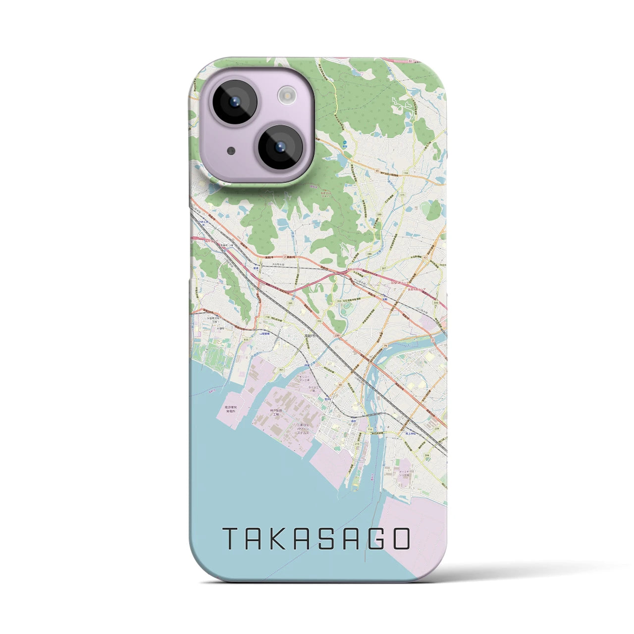 【高砂(兵庫県)】地図柄iPhoneケース(バックカバータイプ)