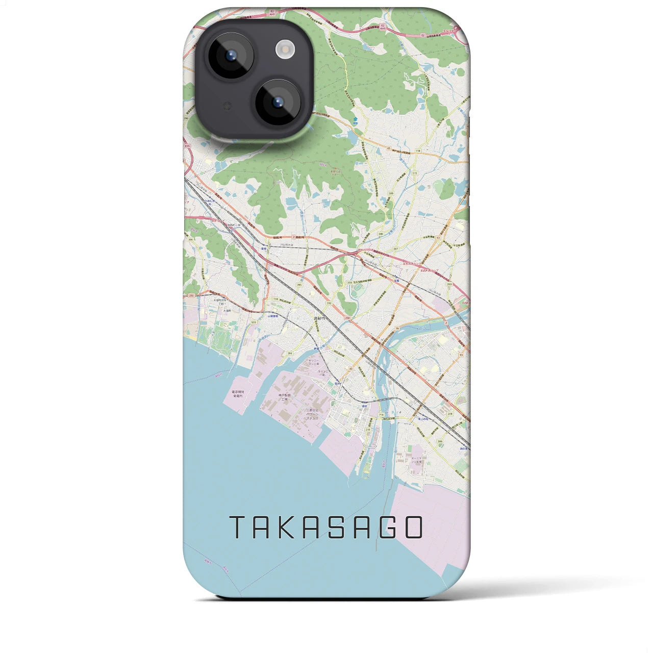 【高砂(兵庫県)】地図柄iPhoneケース(バックカバータイプ)