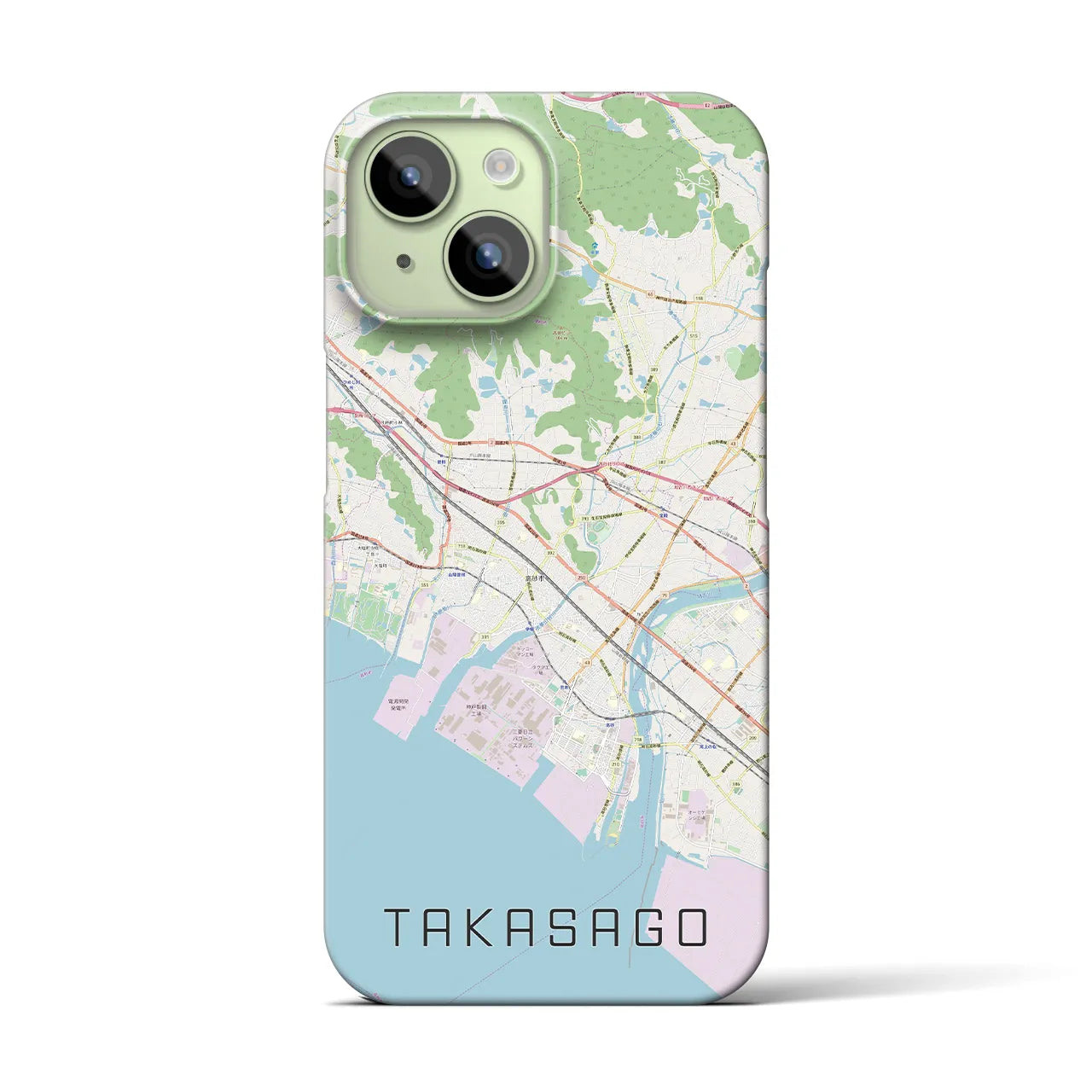 【高砂(兵庫県)】地図柄iPhoneケース(バックカバータイプ)