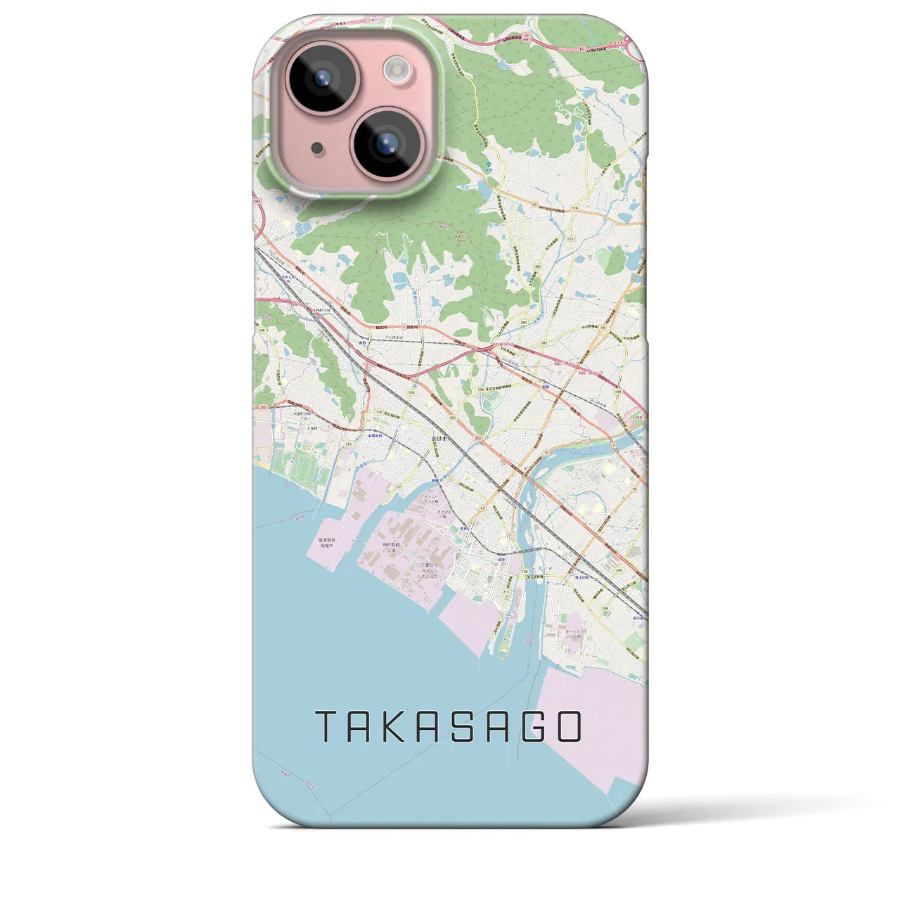 【高砂(兵庫県)】地図柄iPhoneケース(バックカバータイプ)