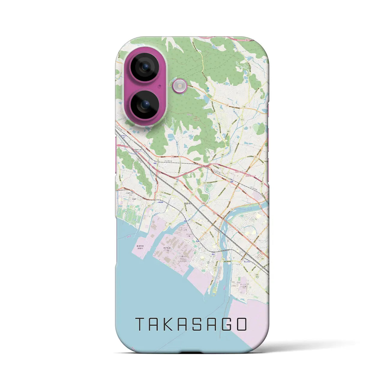 【高砂(兵庫県)】地図柄iPhoneケース(バックカバータイプ)