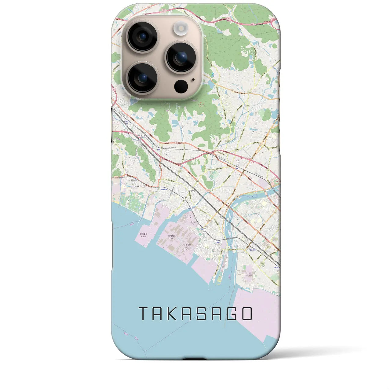 【高砂(兵庫県)】地図柄iPhoneケース(バックカバータイプ)