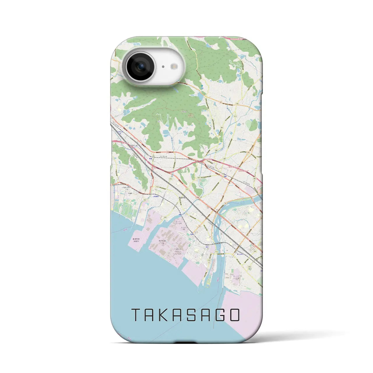 【高砂(兵庫県)】地図柄iPhoneケース(バックカバータイプ)