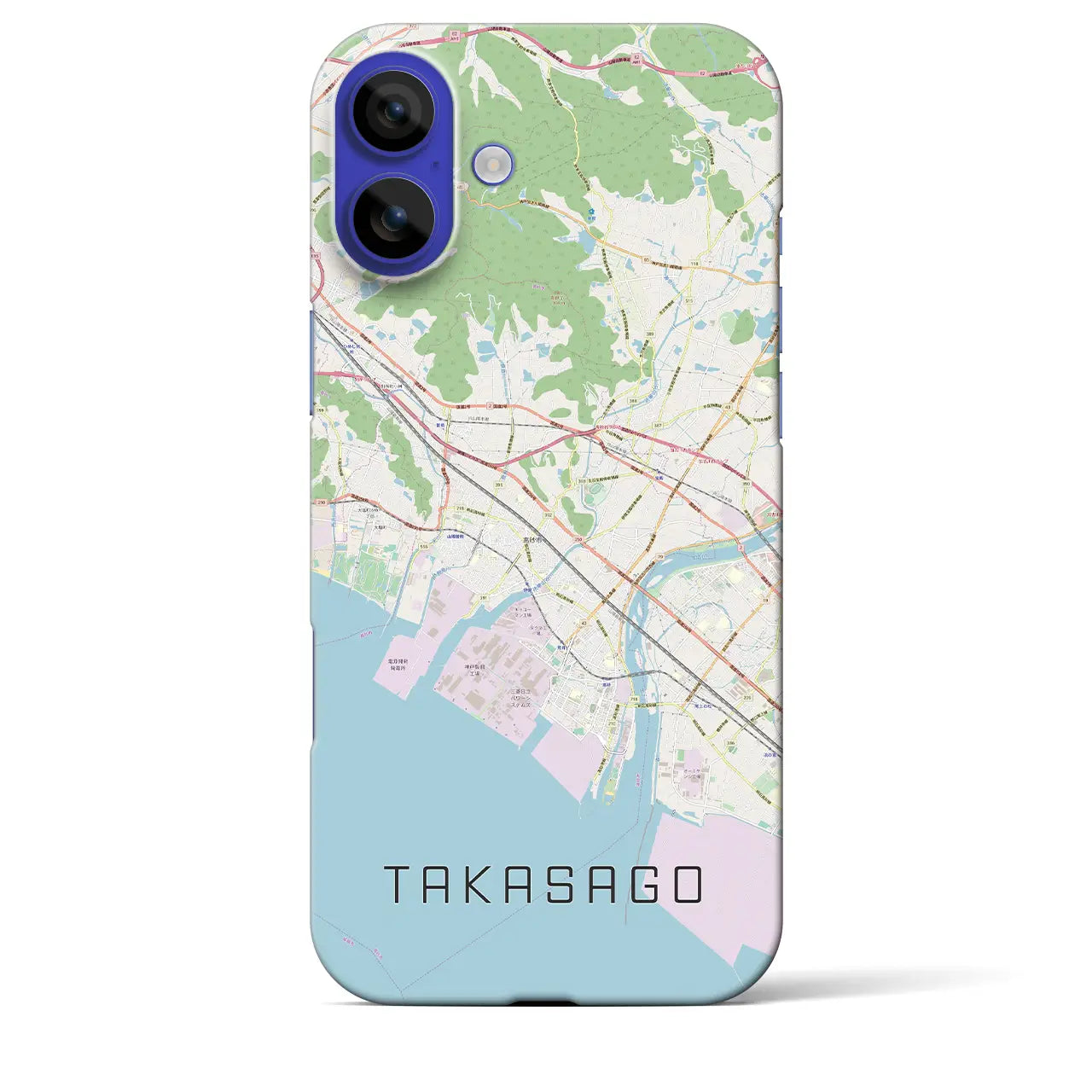 【高砂(兵庫県)】地図柄iPhoneケース(バックカバータイプ)ナチュラル・iPhone 16 Pro Max 用