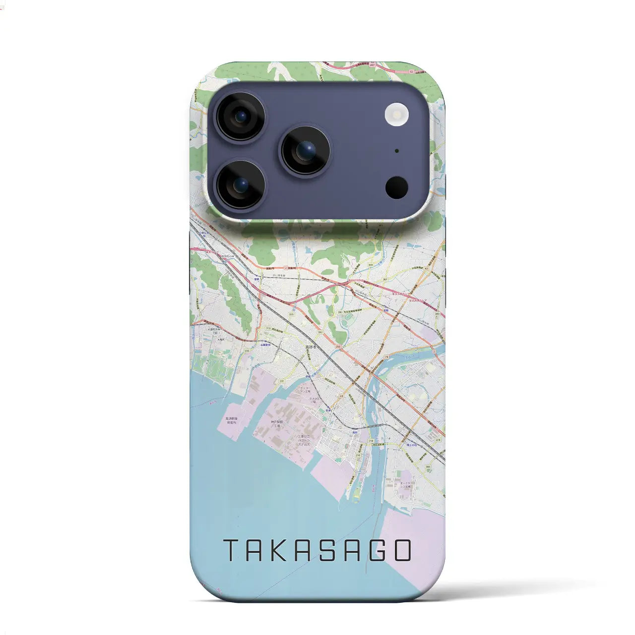 【高砂(兵庫県)】地図柄iPhoneケース(バックカバータイプ)