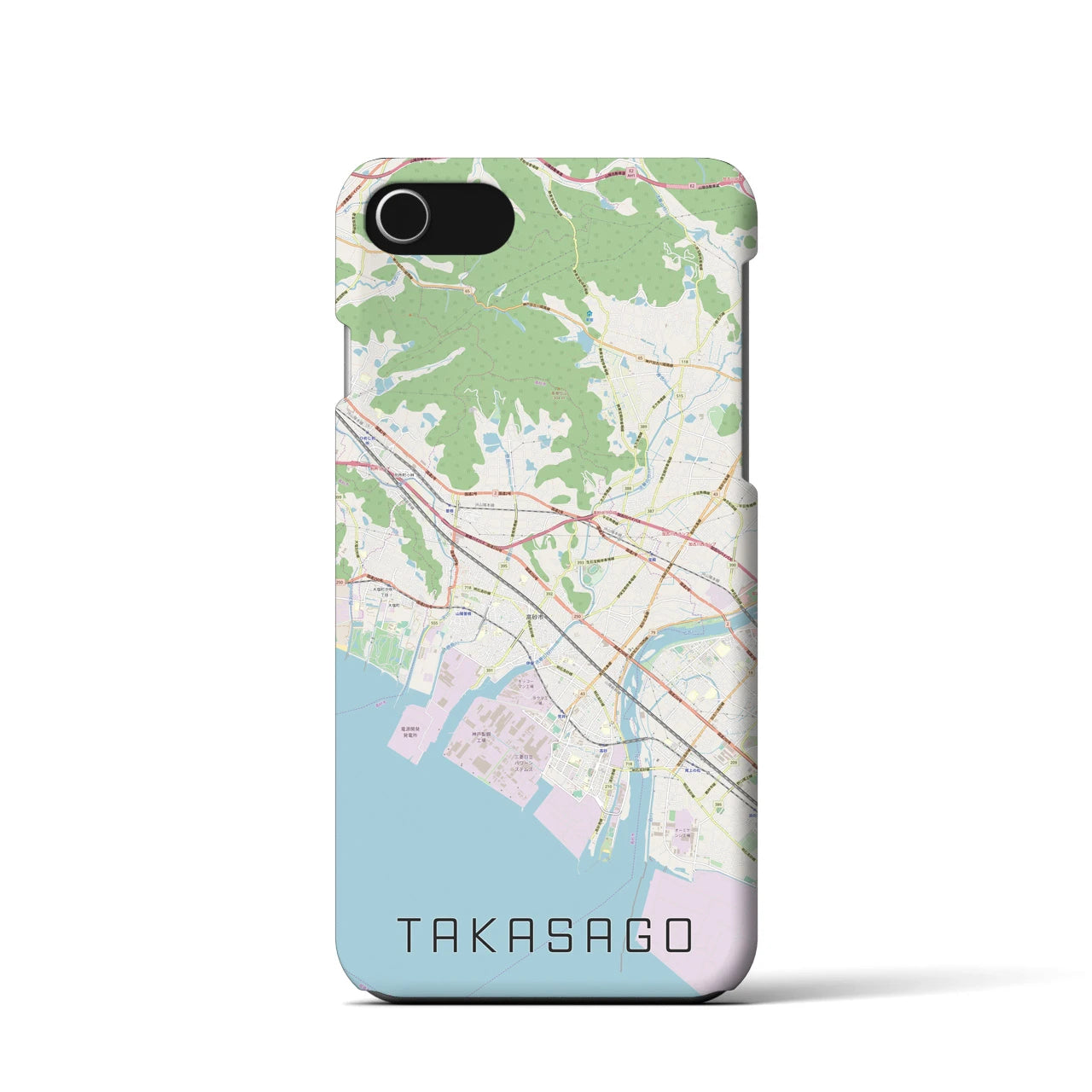 【高砂(兵庫県)】地図柄iPhoneケース(バックカバータイプ)