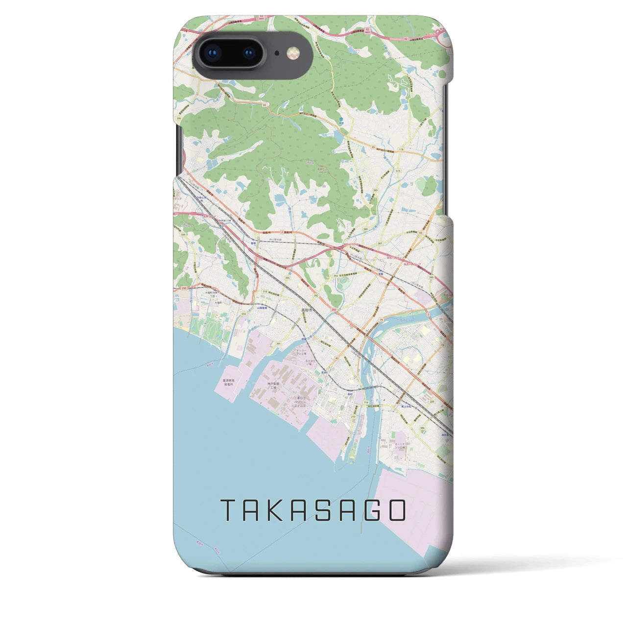 【高砂(兵庫県)】地図柄iPhoneケース(バックカバータイプ)