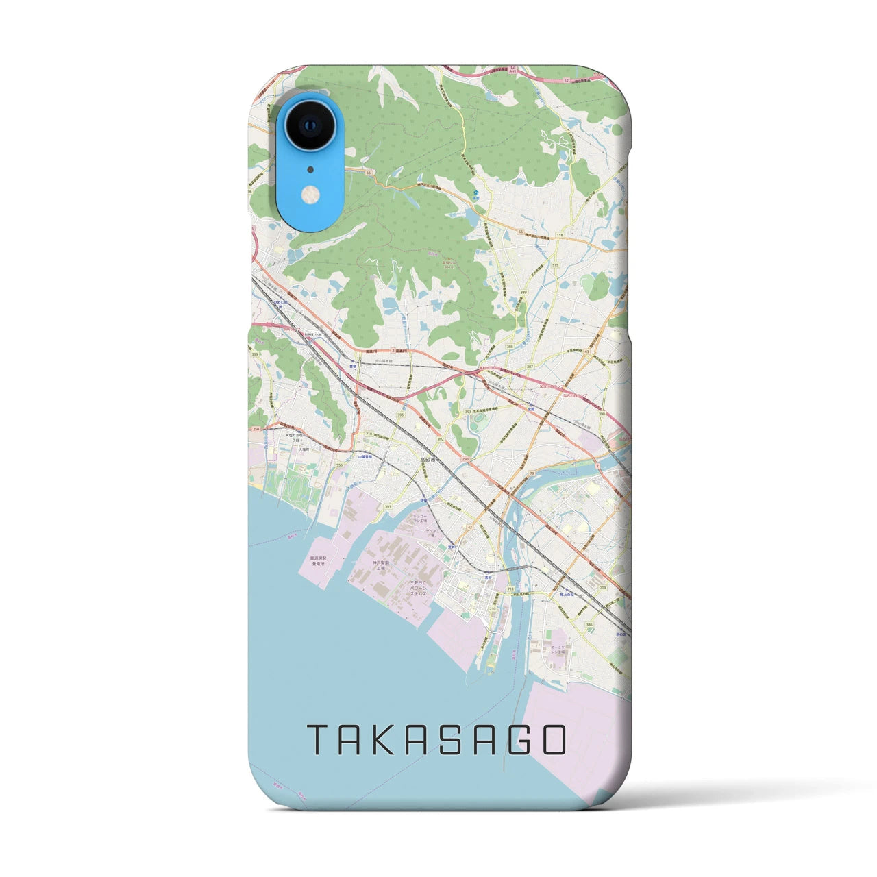 【高砂(兵庫県)】地図柄iPhoneケース(バックカバータイプ)