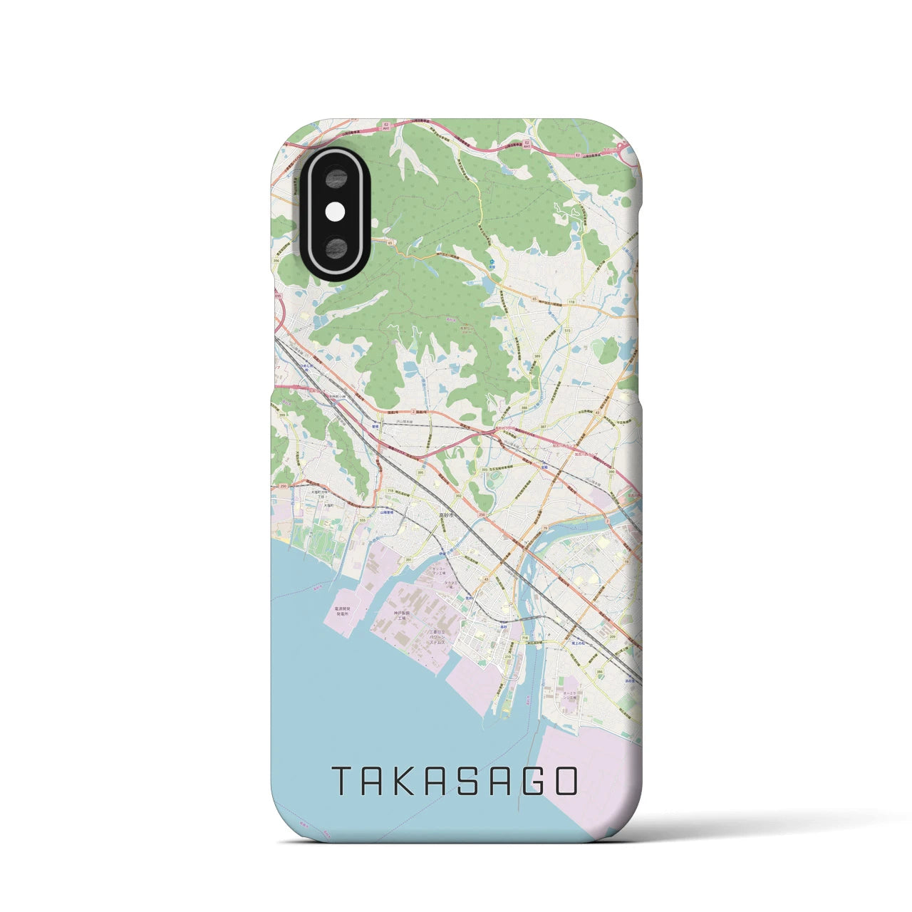 【高砂(兵庫県)】地図柄iPhoneケース(バックカバータイプ)