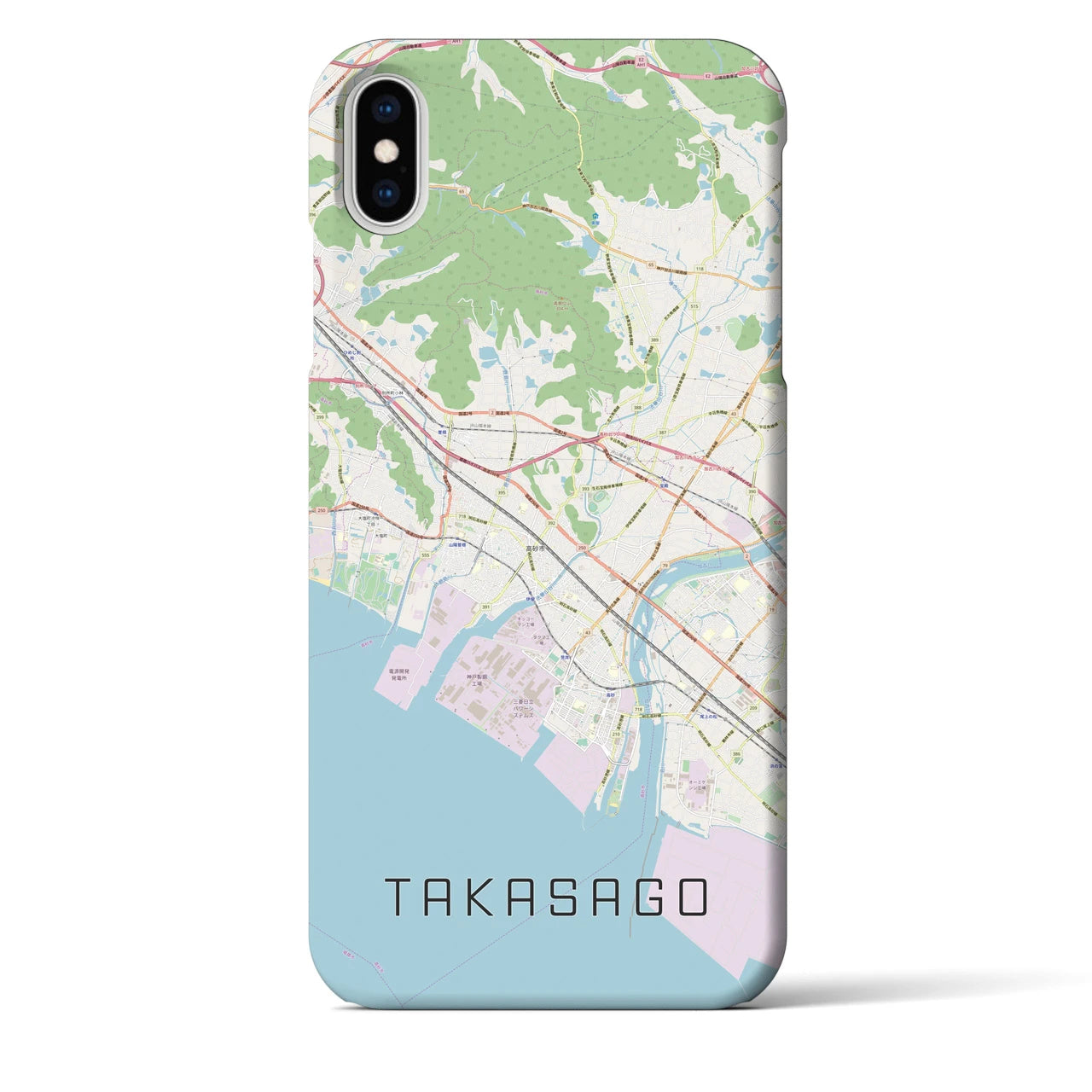【高砂(兵庫県)】地図柄iPhoneケース(バックカバータイプ)