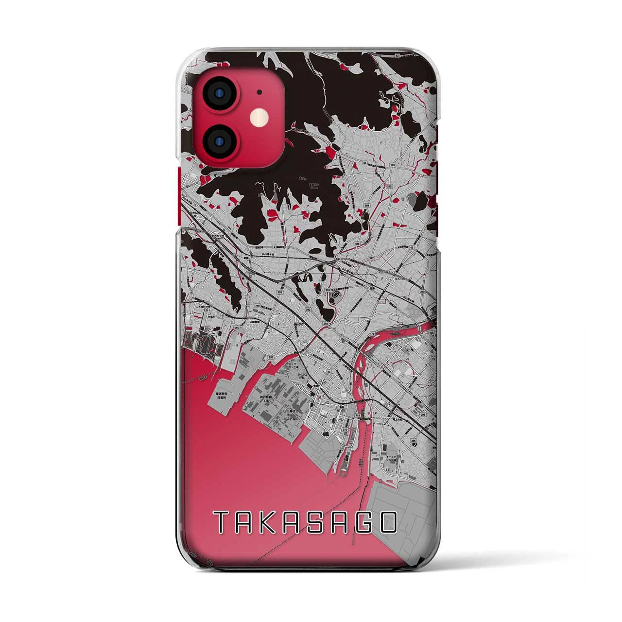 【高砂(兵庫県)】地図柄iPhoneケース(クリアタイプ)