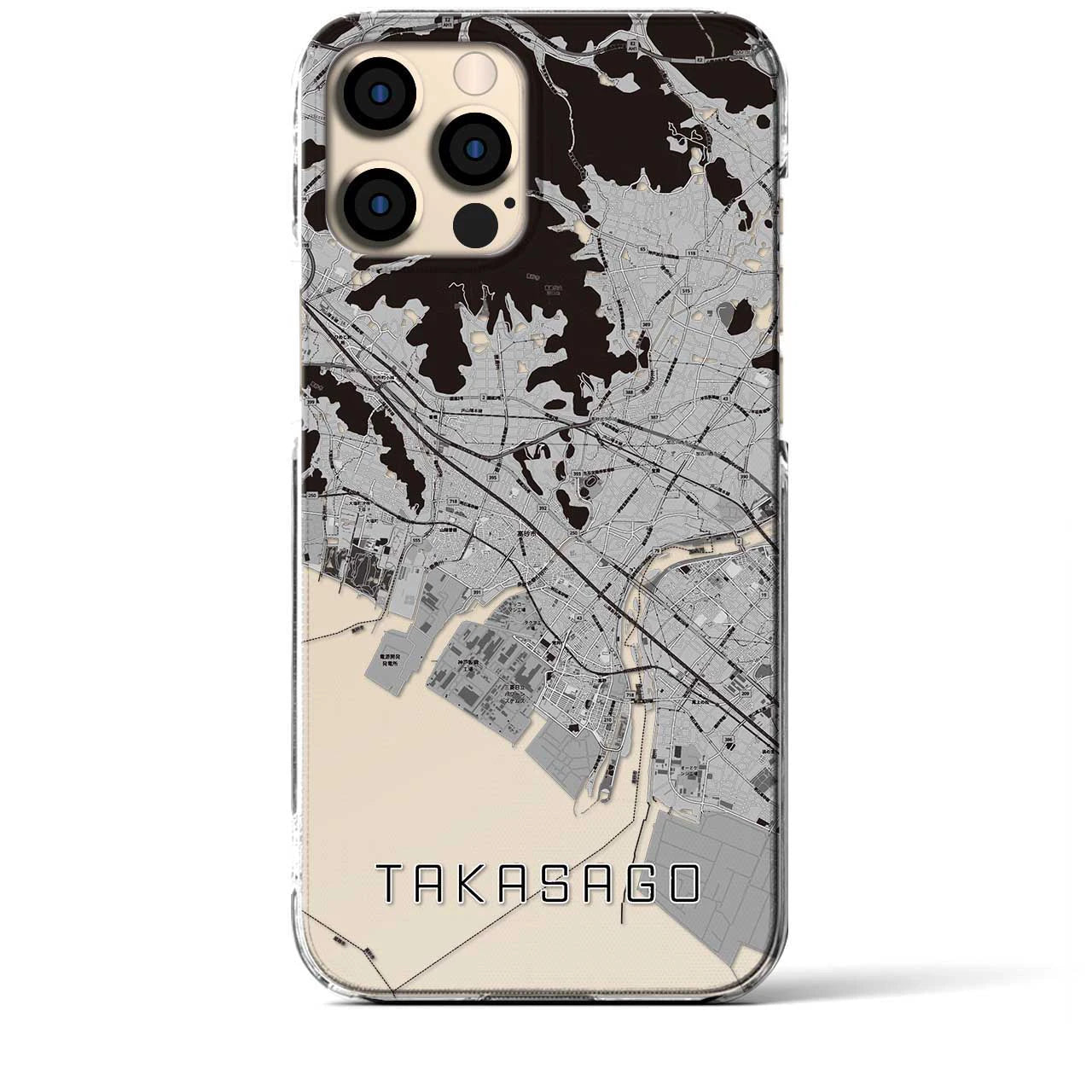 【高砂(兵庫県)】地図柄iPhoneケース(クリアタイプ)
