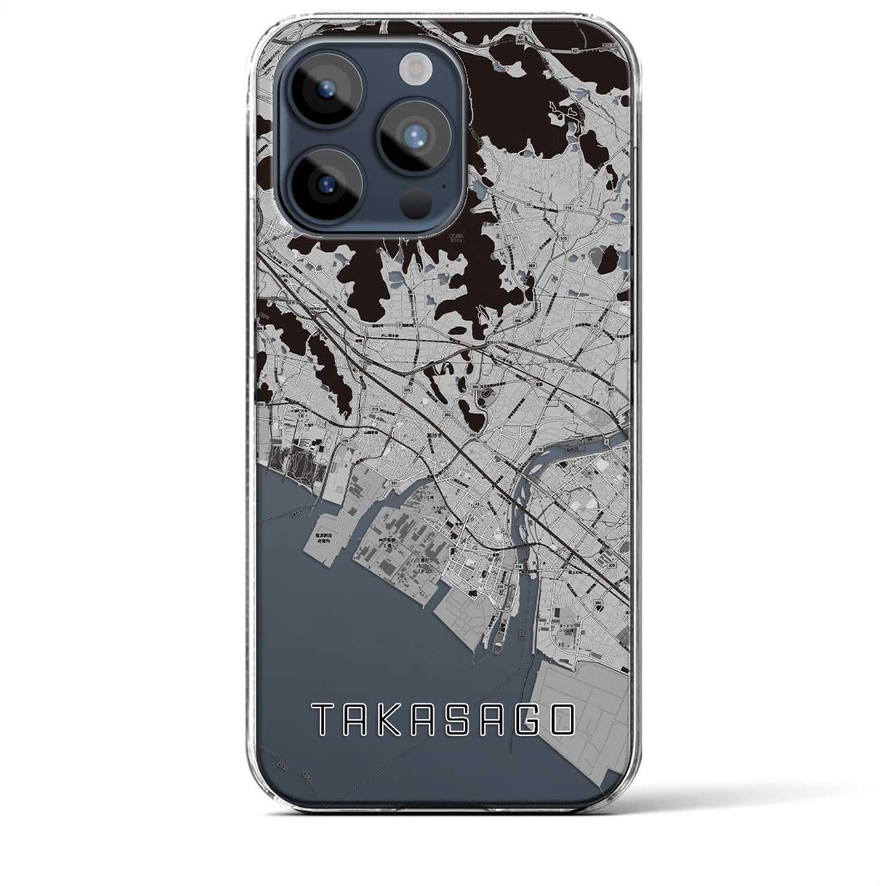 【高砂(兵庫県)】地図柄iPhoneケース(クリアタイプ)