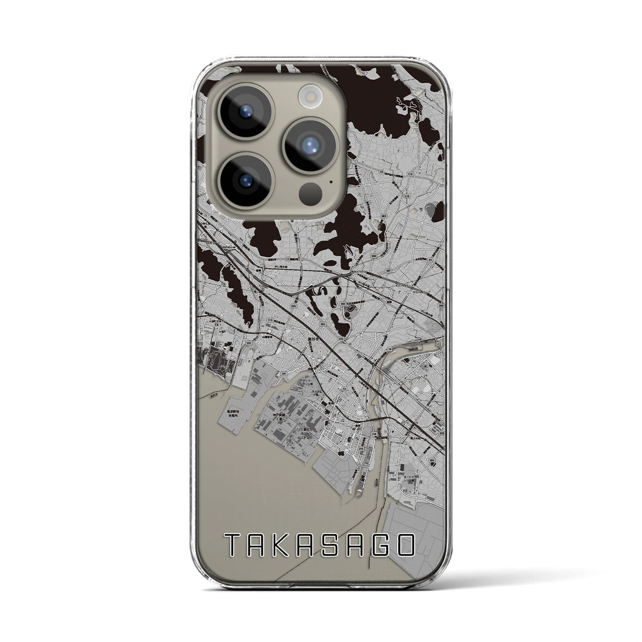 【高砂(兵庫県)】地図柄iPhoneケース(クリアタイプ)