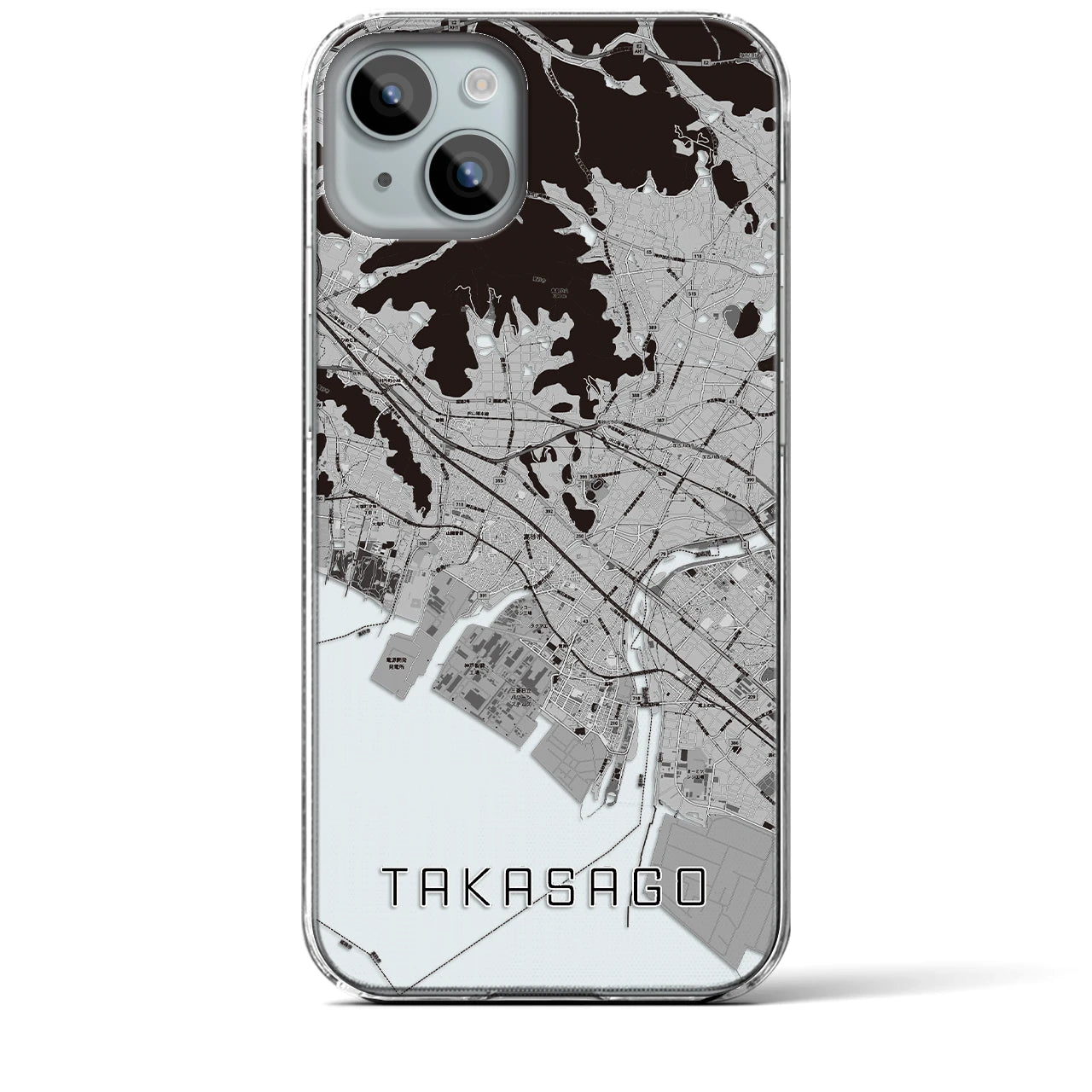 【高砂(兵庫県)】地図柄iPhoneケース(クリアタイプ)