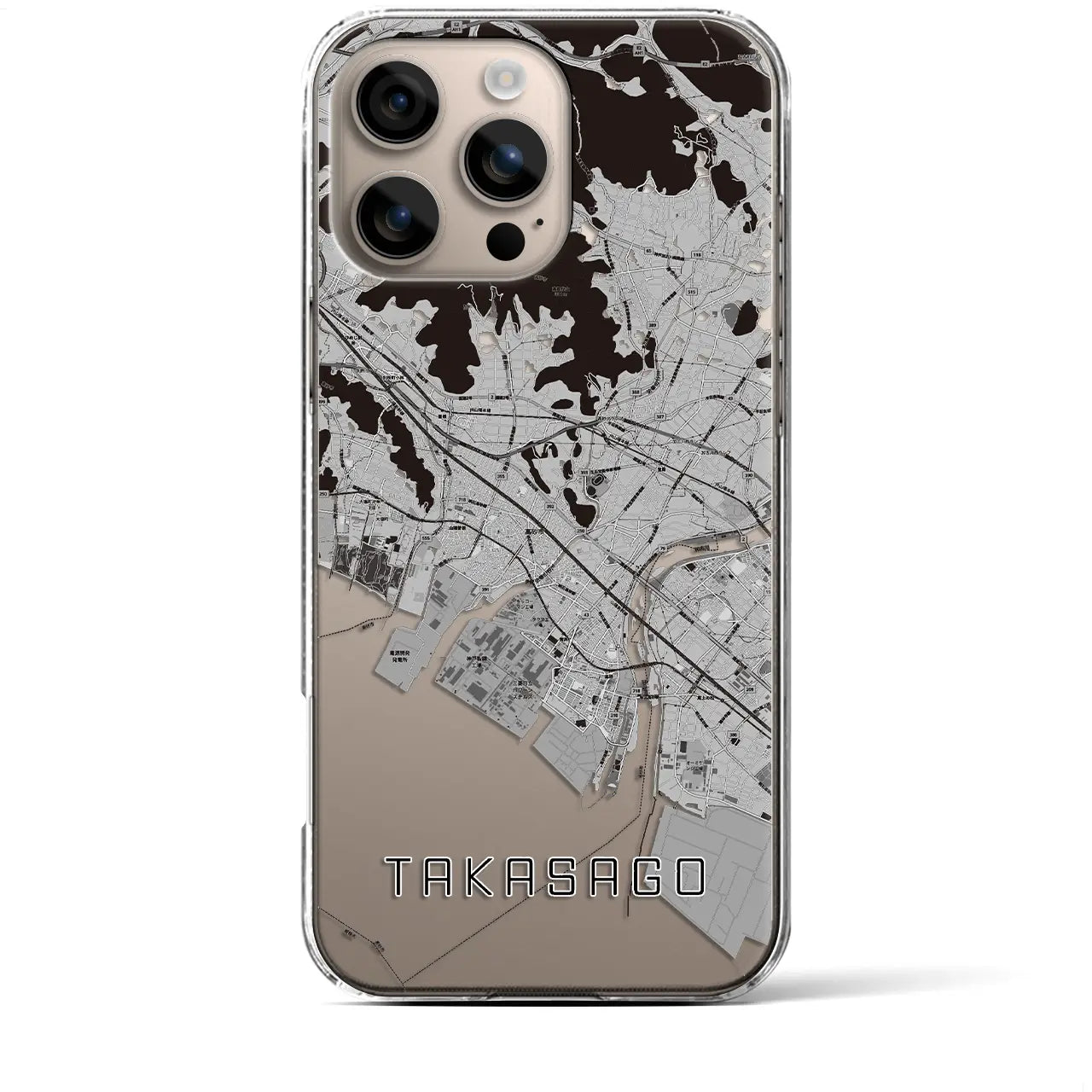【高砂(兵庫県)】地図柄iPhoneケース(クリアタイプ)