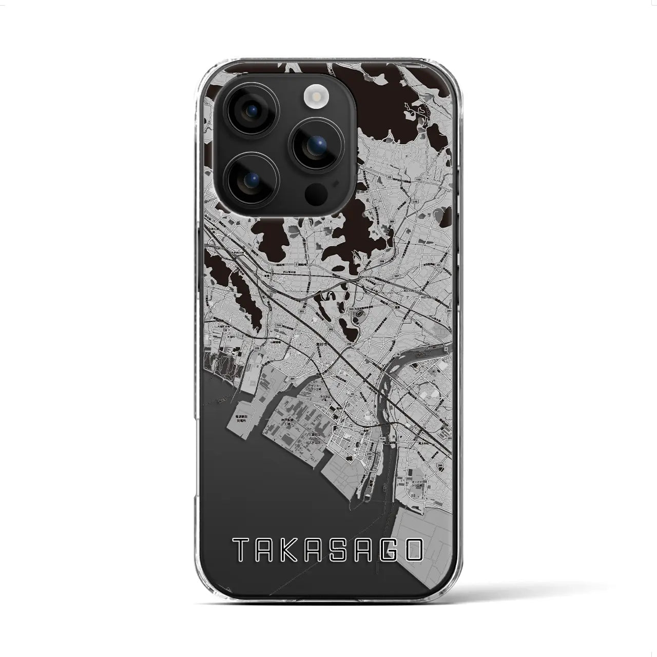 【高砂(兵庫県)】地図柄iPhoneケース(クリアタイプ)