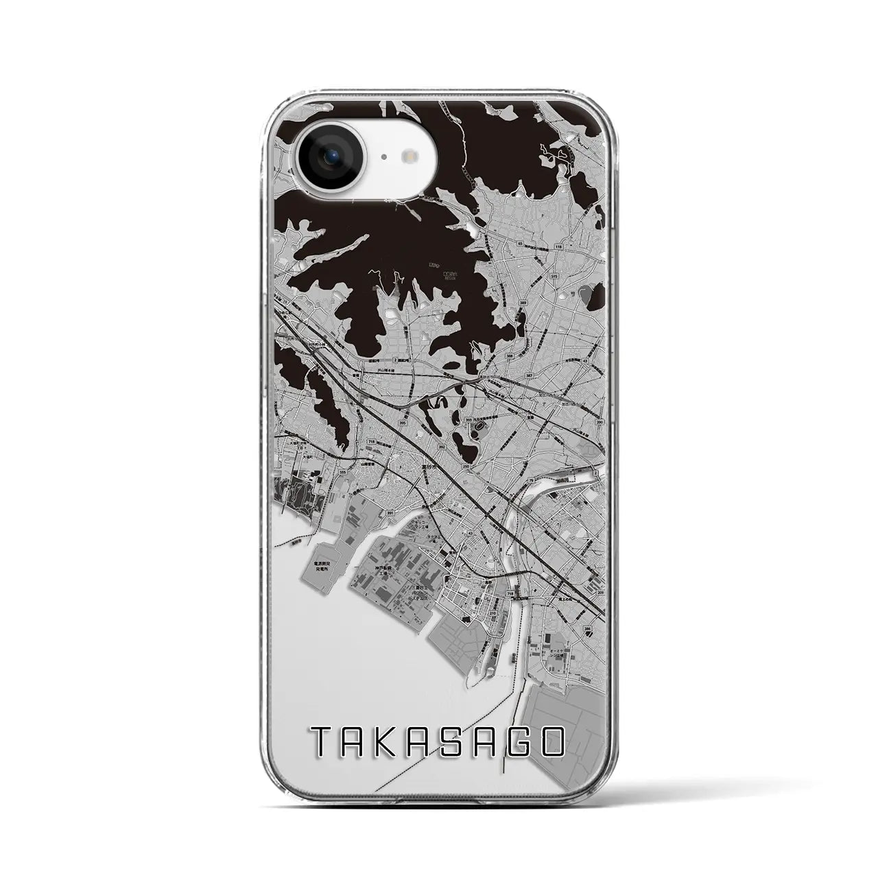 【高砂(兵庫県)】地図柄iPhoneケース(クリアタイプ)