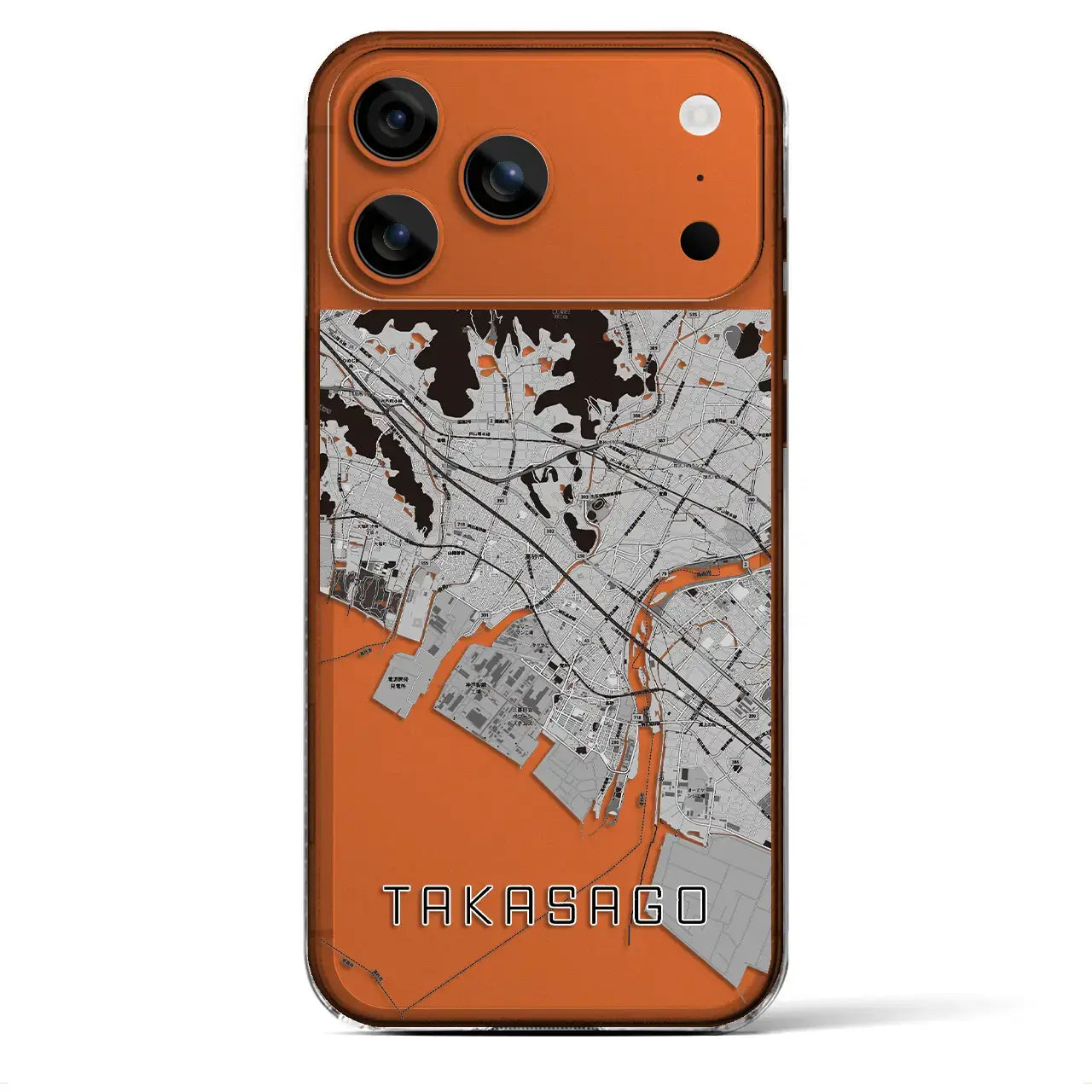 【高砂(兵庫県)】地図柄iPhoneケース(クリアタイプ)