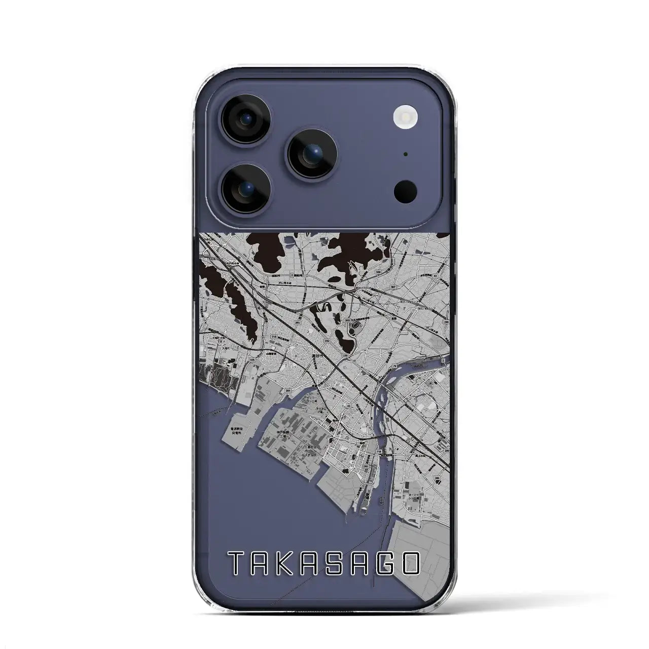 【高砂(兵庫県)】地図柄iPhoneケース(クリアタイプ)