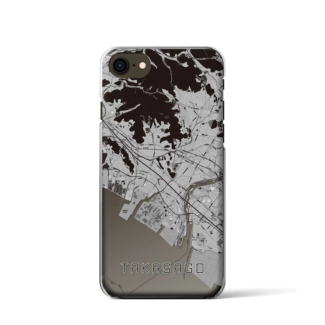 【高砂(兵庫県)】地図柄iPhoneケース(クリアタイプ)