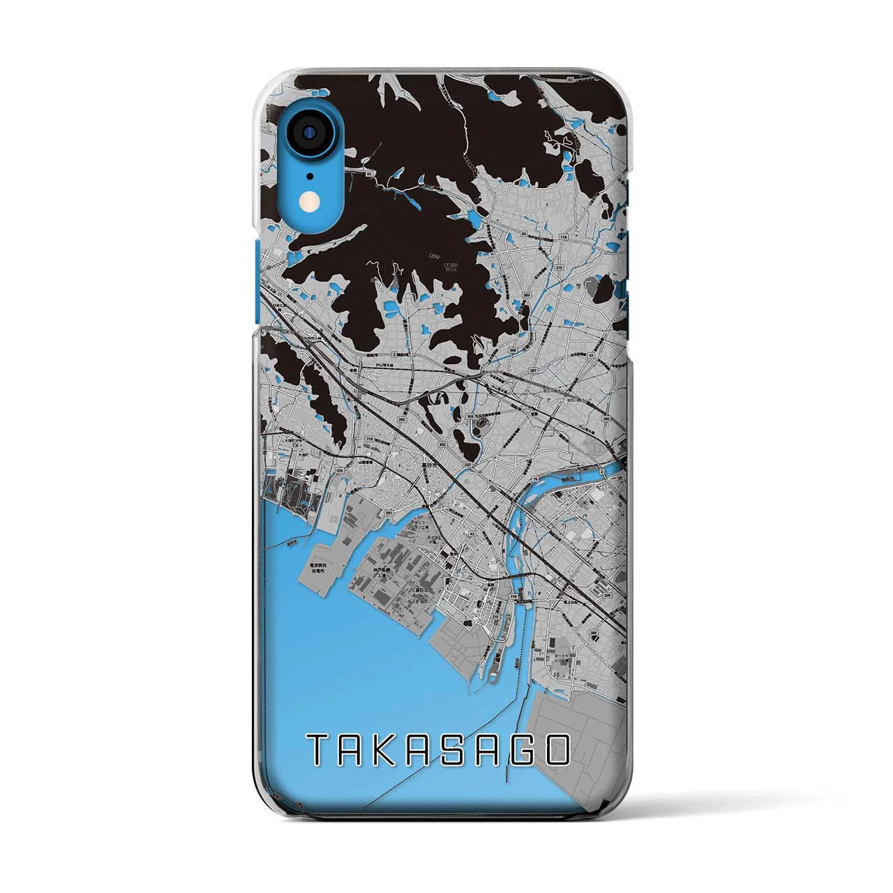 【高砂(兵庫県)】地図柄iPhoneケース(クリアタイプ)