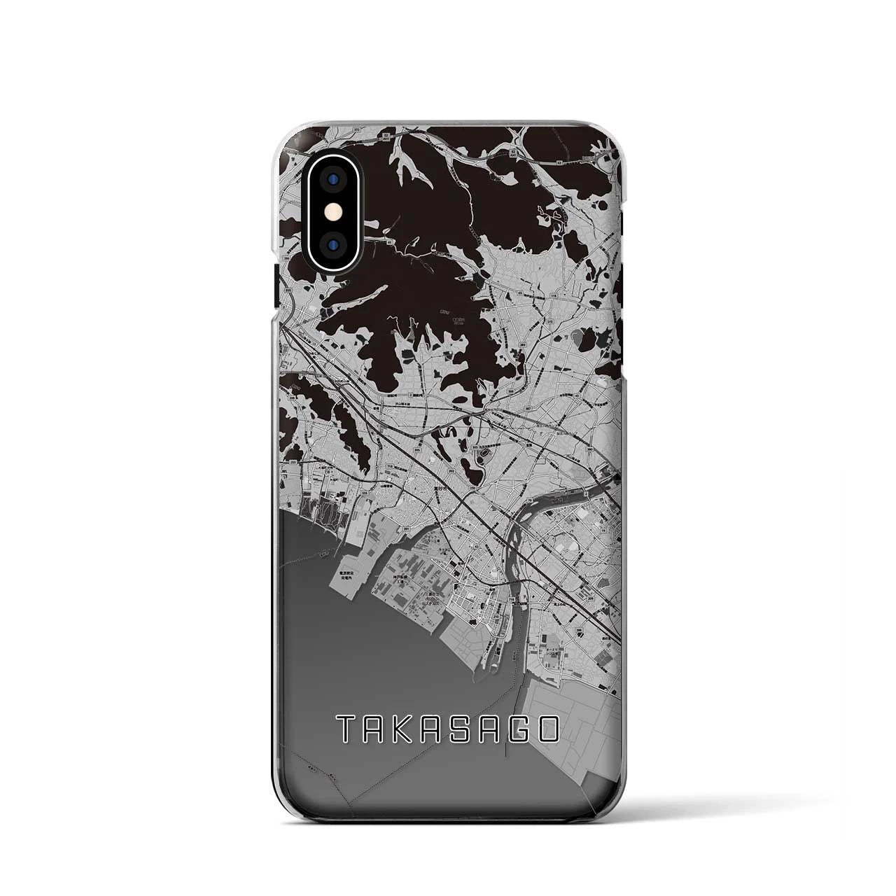 【高砂(兵庫県)】地図柄iPhoneケース(クリアタイプ)