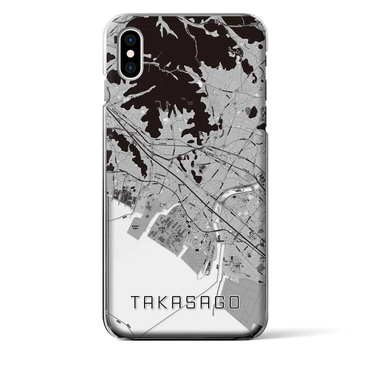 【高砂(兵庫県)】地図柄iPhoneケース(クリアタイプ)