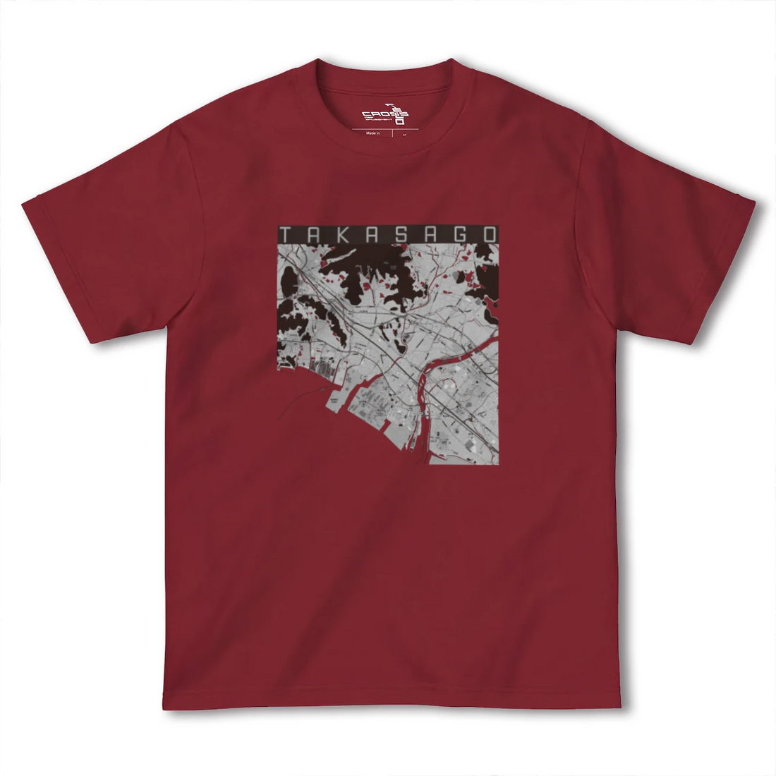 【高砂(兵庫県)】地図柄ヘビーウェイトTシャツ