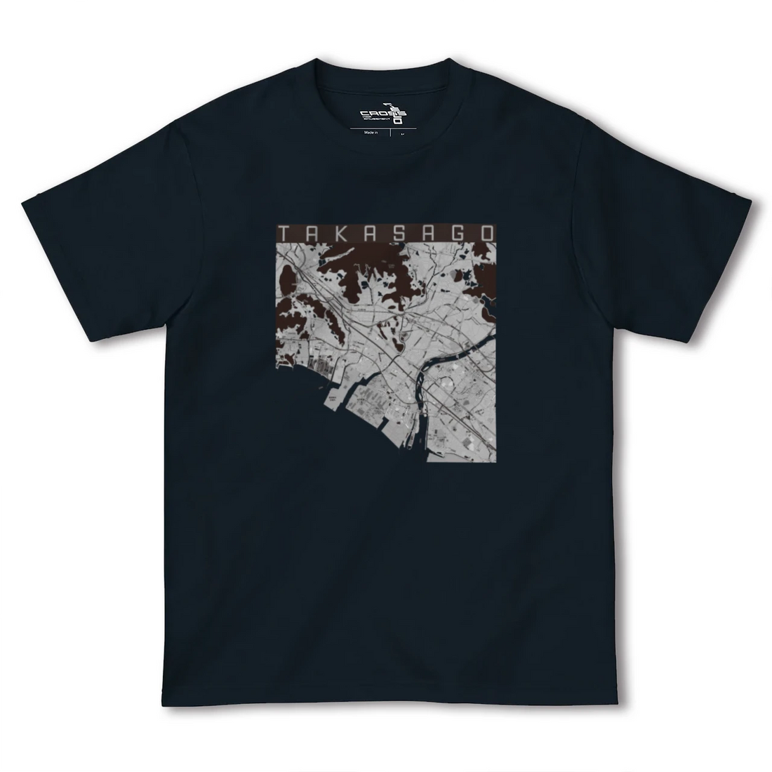 【高砂(兵庫県)】地図柄ヘビーウェイトTシャツ