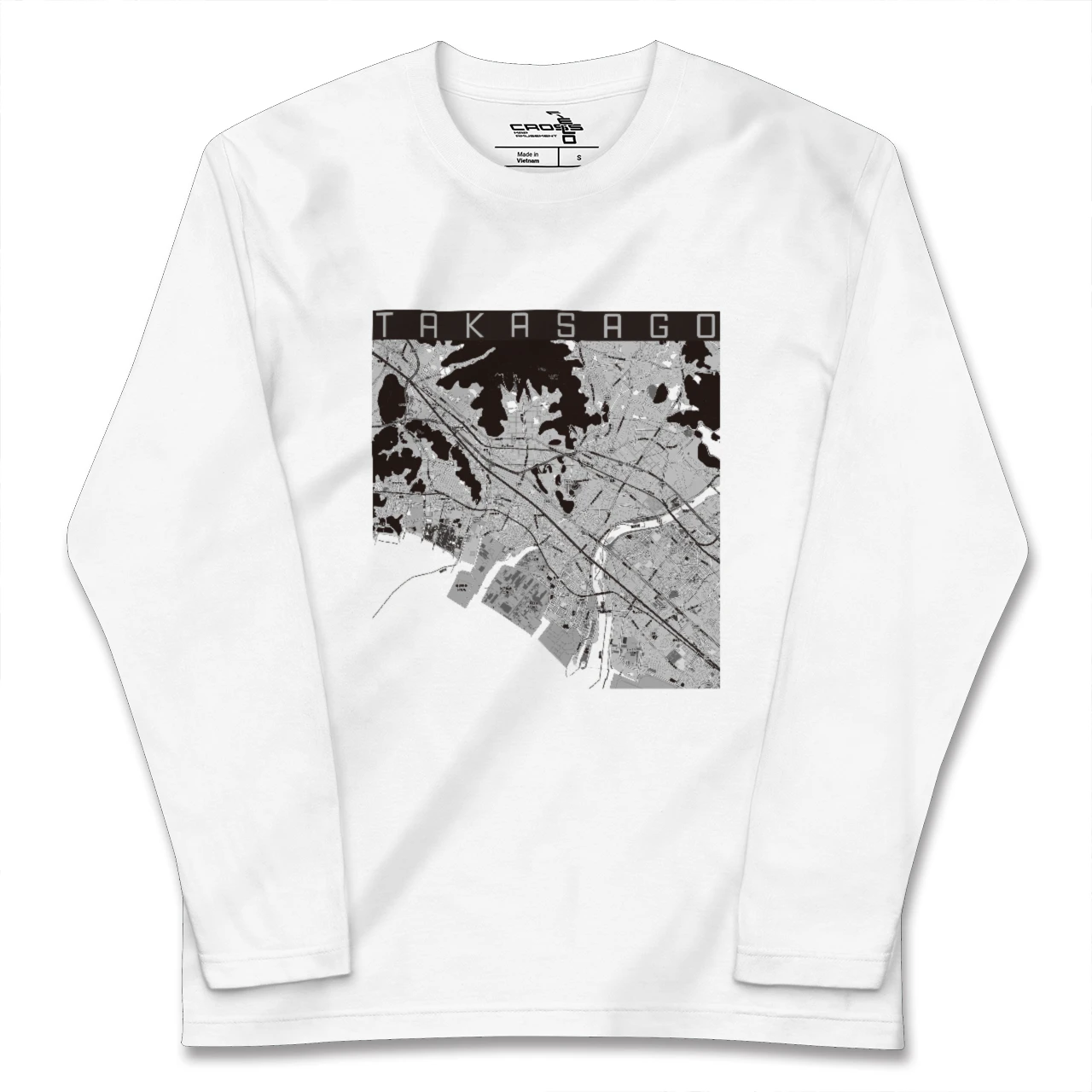 【高砂(兵庫県)】地図柄ロングスリーブTシャツ