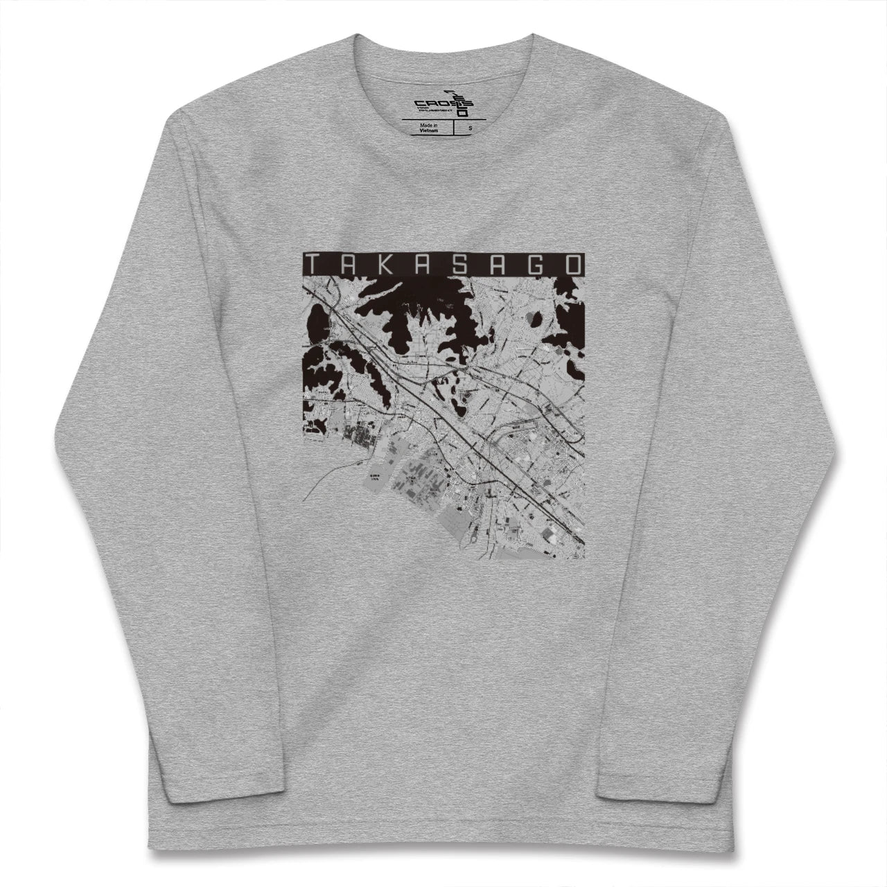 【高砂(兵庫県)】地図柄ロングスリーブTシャツ