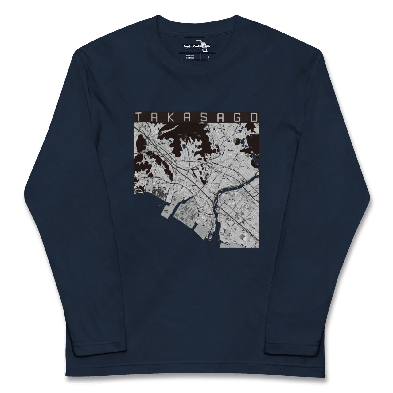 【高砂(兵庫県)】地図柄ロングスリーブTシャツ