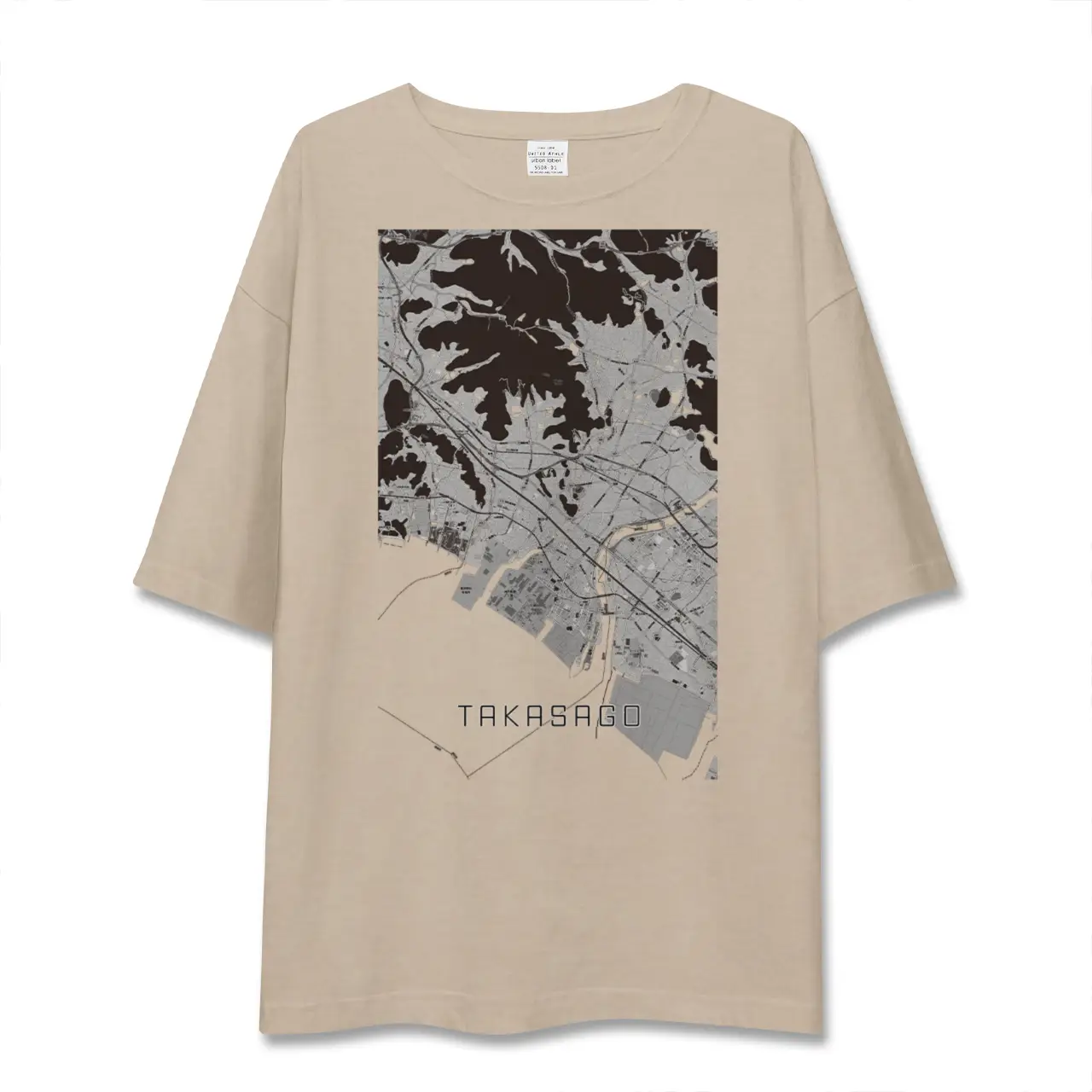 【高砂(兵庫県)】地図柄ビッグシルエットTシャツ