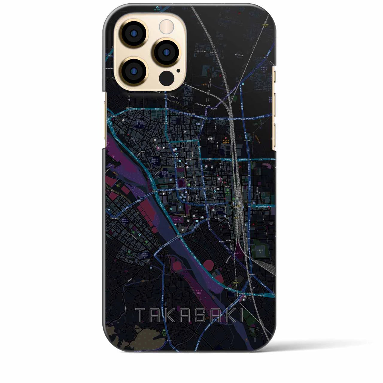 【高崎(群馬県)】地図柄iPhoneケース(バックカバータイプ)