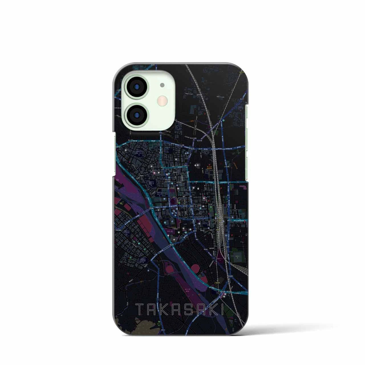 【高崎(群馬県)】地図柄iPhoneケース(バックカバータイプ)