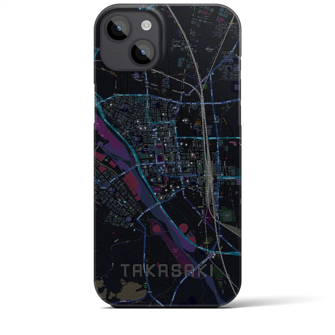 【高崎(群馬県)】地図柄iPhoneケース(バックカバータイプ)